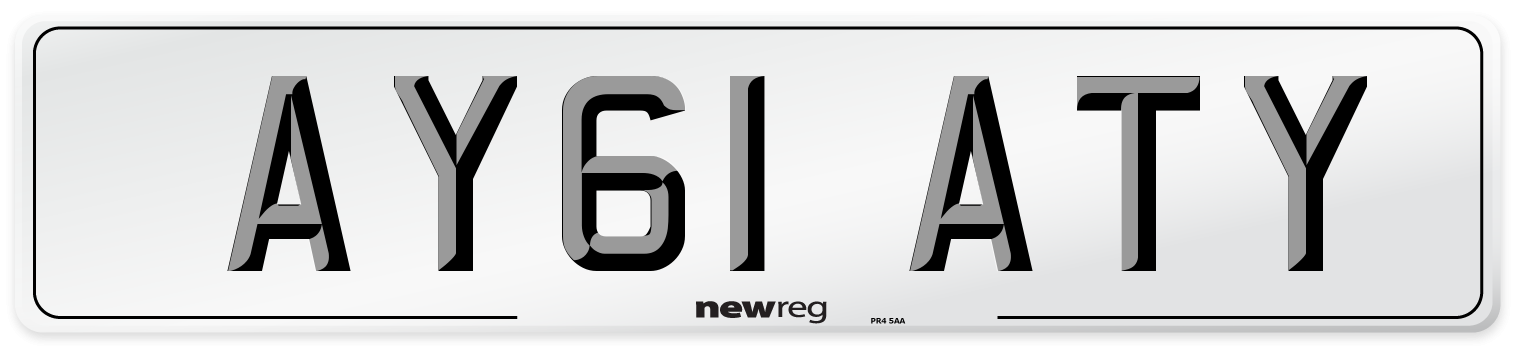AY61 ATY Number Plate from New Reg